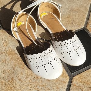 White dress shoes worn once